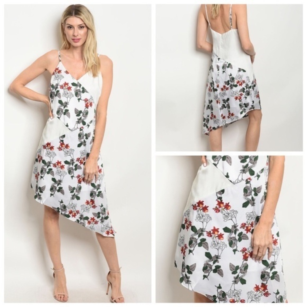 🆕White floral dress
